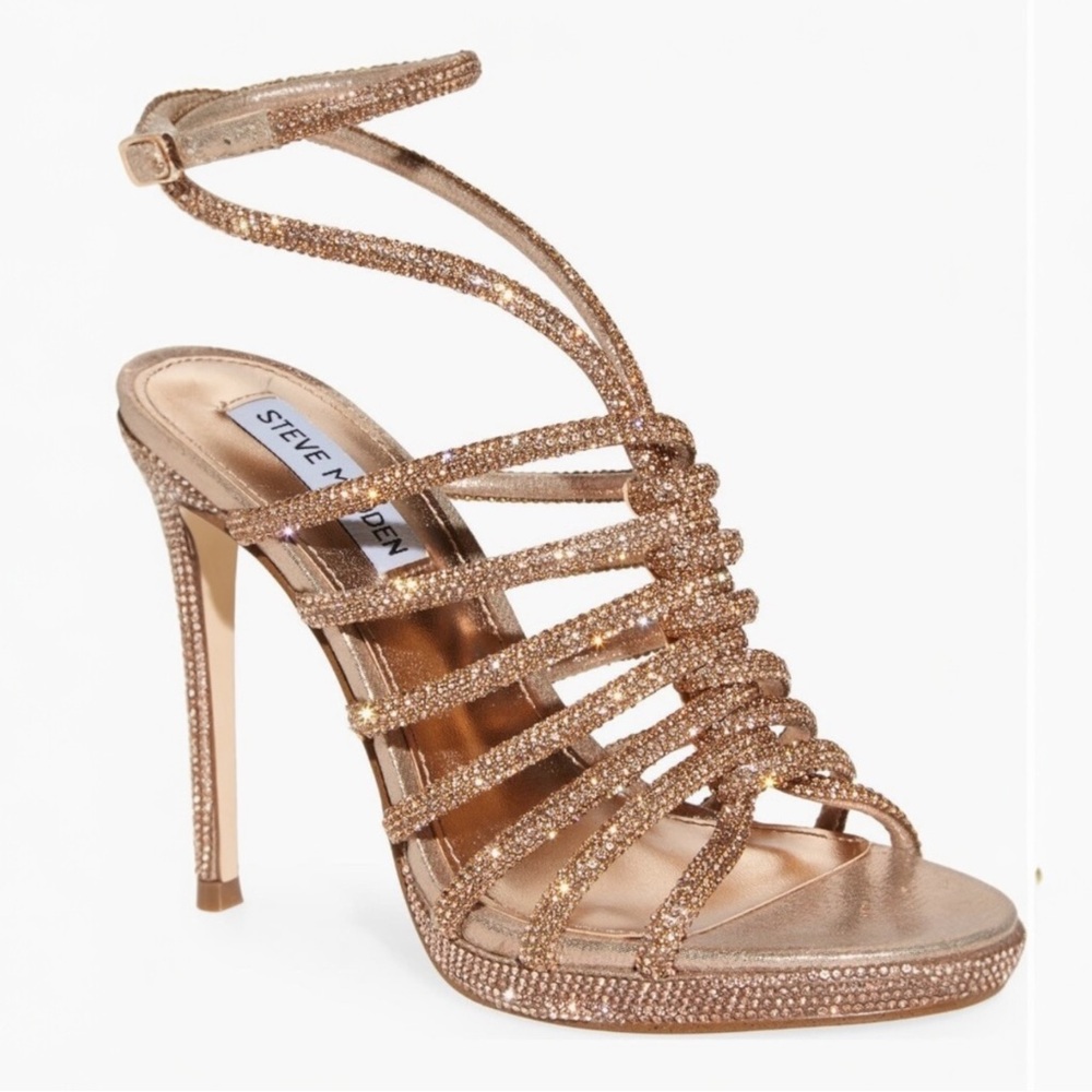Brand New Steve Madden Women's Glittering Gold Heels